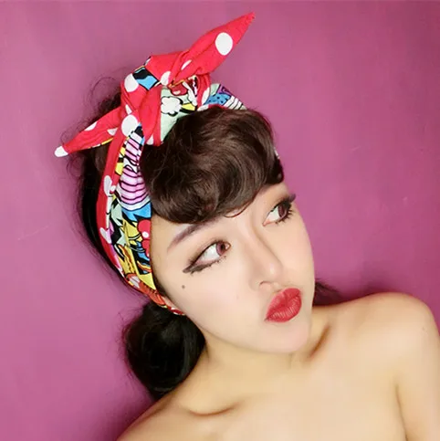 1950s women vintage rockabilly pin up style polka dot print headband hairband hair head bands accessories bow rabbit ear
1950s women vintage rockabilly pin up style polka dot print headband hairband hair head bands accessories bow rabbit ear