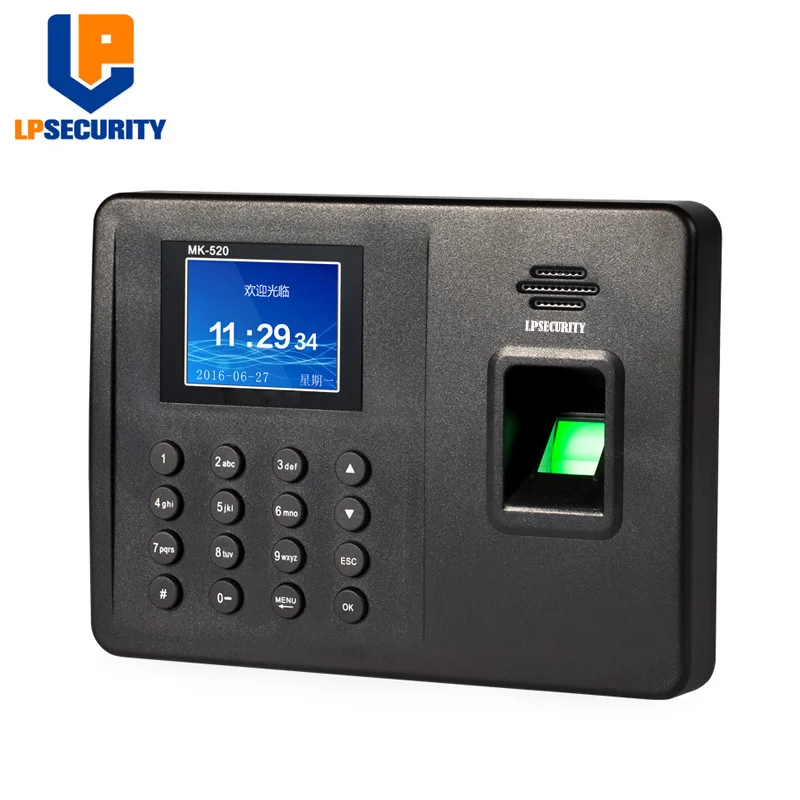 LPSECURITY 1000useers 2.4 inch TFT Screen finger print time attendance biometric scanner with usb in English version
LPSECURITY 1000useers 2.4 inch TFT Screen finger print time attendance biometric scanner with usb in English version
