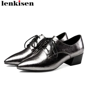 2019 large size British style chunky med heels lace up pointed toe vintage pumps lace up original design oxford campus shoes L13
2019 large size British style chunky med heels lace up pointed toe vintage pumps lace up original design oxford campus shoes L13