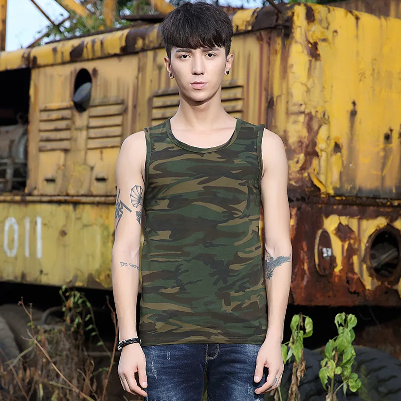 Men Tank Top O-neck 95% Cotton 5% Spandex Soft Men's Summer Camouflage Green Male Round Neck Slim Sleeveless Man Singlet
Men Tank Top O-neck 95% Cotton 5% Spandex Soft Men's Summer Camouflage Green Male Round Neck Slim Sleeveless Man Singlet