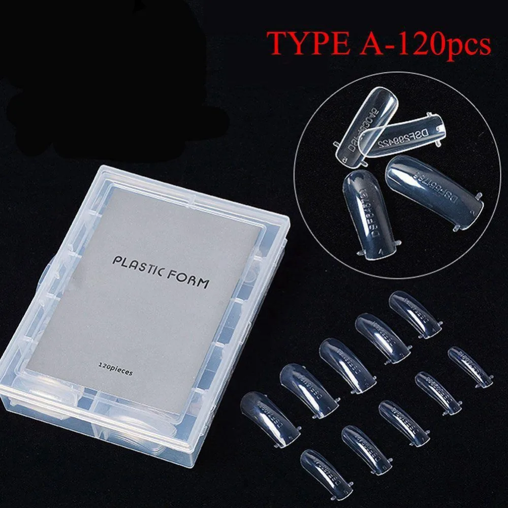 100 or 120 Pcs/Pack Nail Dual Forms 10 Sizes Nail UV Extension French Manicure Reusable Acrylic False Nail Tips #266762
100 or 120 Pcs/Pack Nail Dual Forms 10 Sizes Nail UV Extension French Manicure Reusable Acrylic False Nail Tips #266762