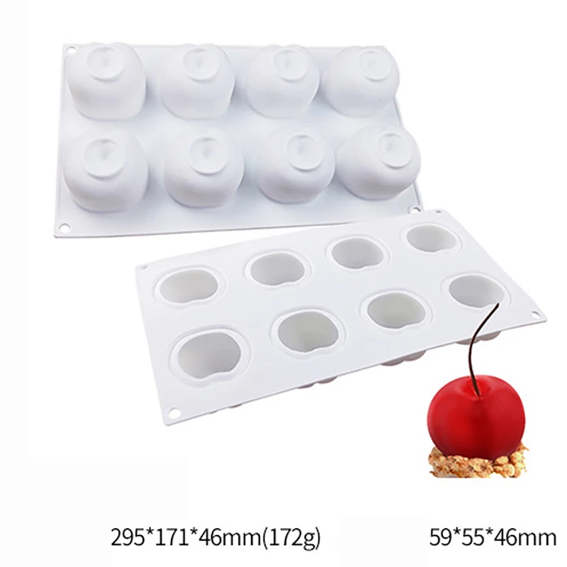 Pineapple Cherries Pear Shaped Cake Silicone Mold Baking Cupcake Silicone Mousse Mould Bakeware French Dessert Mousse Cake Mold5