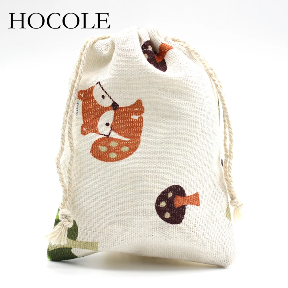 HOCOLE 5Pcs/Lot Flower Cherry Fox Print Linen Drawstring Pouch Bag Handmade Gift Christmas Candy Jewelry Cosmetic Bags 10*14cm
HOCOLE 5Pcs/Lot Flower Cherry Fox Print Linen Drawstring Pouch Bag Handmade Gift Christmas Candy Jewelry Cosmetic Bags 10*14cm