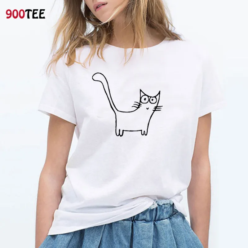 New Fashion Women T Shirt Cotton Crew Neck Casual Summer Tops Short Sleeve Funny Cat Tshirt for Women Streetwear Tee Shirt
New Fashion Women T Shirt Cotton Crew Neck Casual Summer Tops Short Sleeve Funny Cat Tshirt for Women Streetwear Tee Shirt