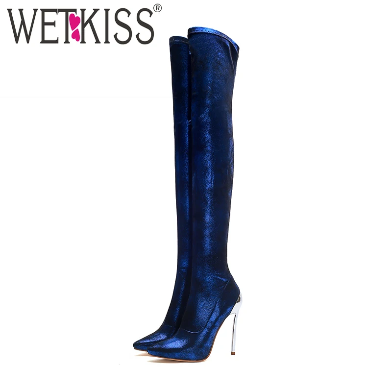 WETKISS Sexy Party Women Boots Pointed Toe Footwear Over The Knee Female Stretch Boot Unusual High Heels Shoes Woman 2018 Winter
WETKISS Sexy Party Women Boots Pointed Toe Footwear Over The Knee Female Stretch Boot Unusual High Heels Shoes Woman 2018 Winter