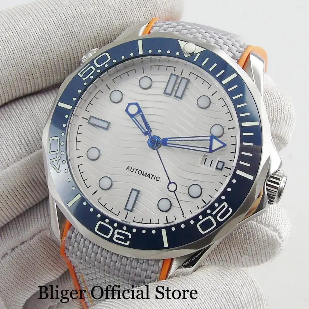 Мужские автоматические часы BLIGER 21 Jewels MIYOTA 8215 NH35A с белым циферблатом 41 мм и сапфировым стеклом, резиновый ремешок для отображения даты
Мужские автоматические часы BLIGER 21 Jewels MIYOTA 8215 NH35A с белым циферблатом 41 мм и сапфировым стеклом, резиновый ремешок для отображения даты