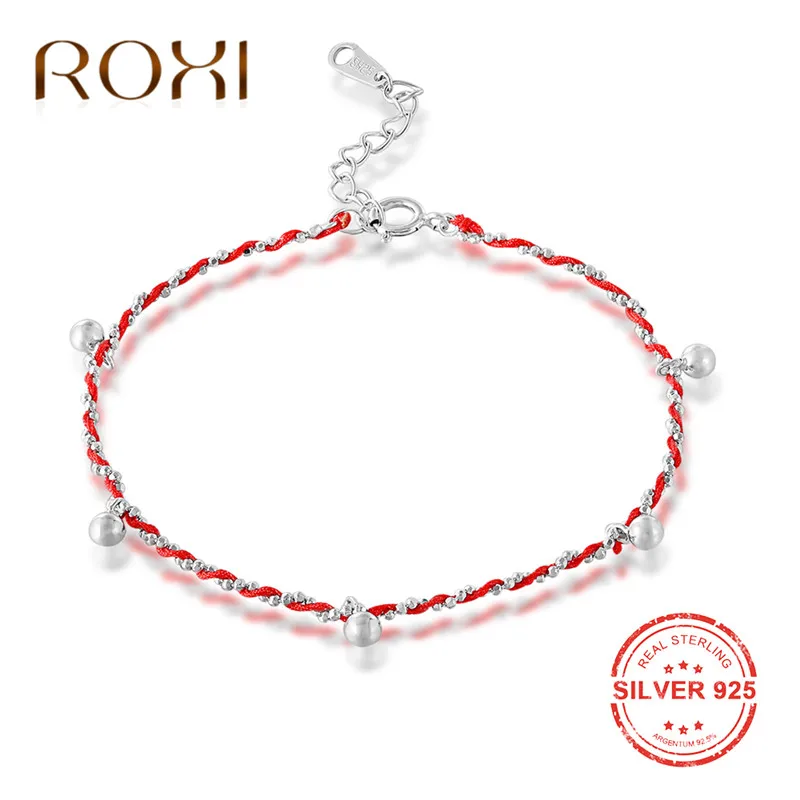 ROXI 925 Sterling Silver Bracelets for Women Men Charm Black/Red String Couple Bracelets for Valentine's Gift pulsera hombre G3
ROXI 925 Sterling Silver Bracelets for Women Men Charm Black/Red String Couple Bracelets for Valentine's Gift pulsera hombre G3