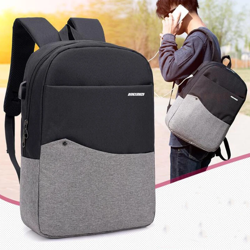 Fashion Simple Men Backpack Casual Student School Bag With USB Charging Port Waterproof Computer Backpack Men Female Backpack
Fashion Simple Men Backpack Casual Student School Bag With USB Charging Port Waterproof Computer Backpack Men Female Backpack