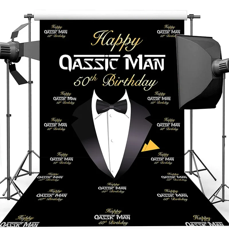 NeoBack 50th Birthday Party Black Suit Photography Background Step and Repeat Dude Custom Father's day Photography Backdrops
NeoBack 50th Birthday Party Black Suit Photography Background Step and Repeat Dude Custom Father's day Photography Backdrops