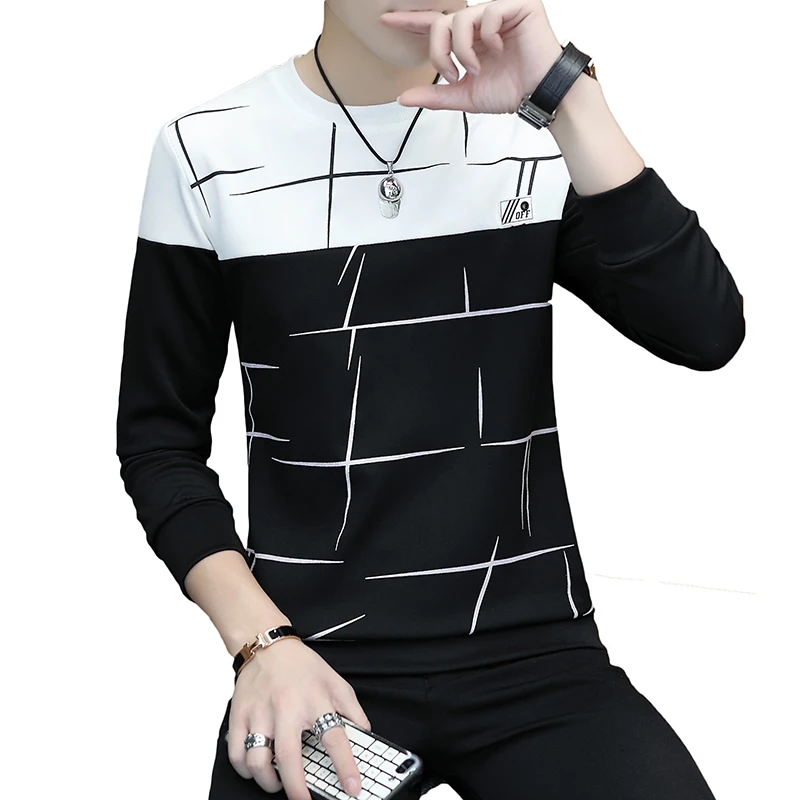 2019 Recommend new listing Fashion Leisure Korean version Man Lattice Self-cultivation Round Neck Long Sleeve Sweatshirt The
2019 Recommend new listing Fashion Leisure Korean version Man Lattice Self-cultivation Round Neck Long Sleeve Sweatshirt The
