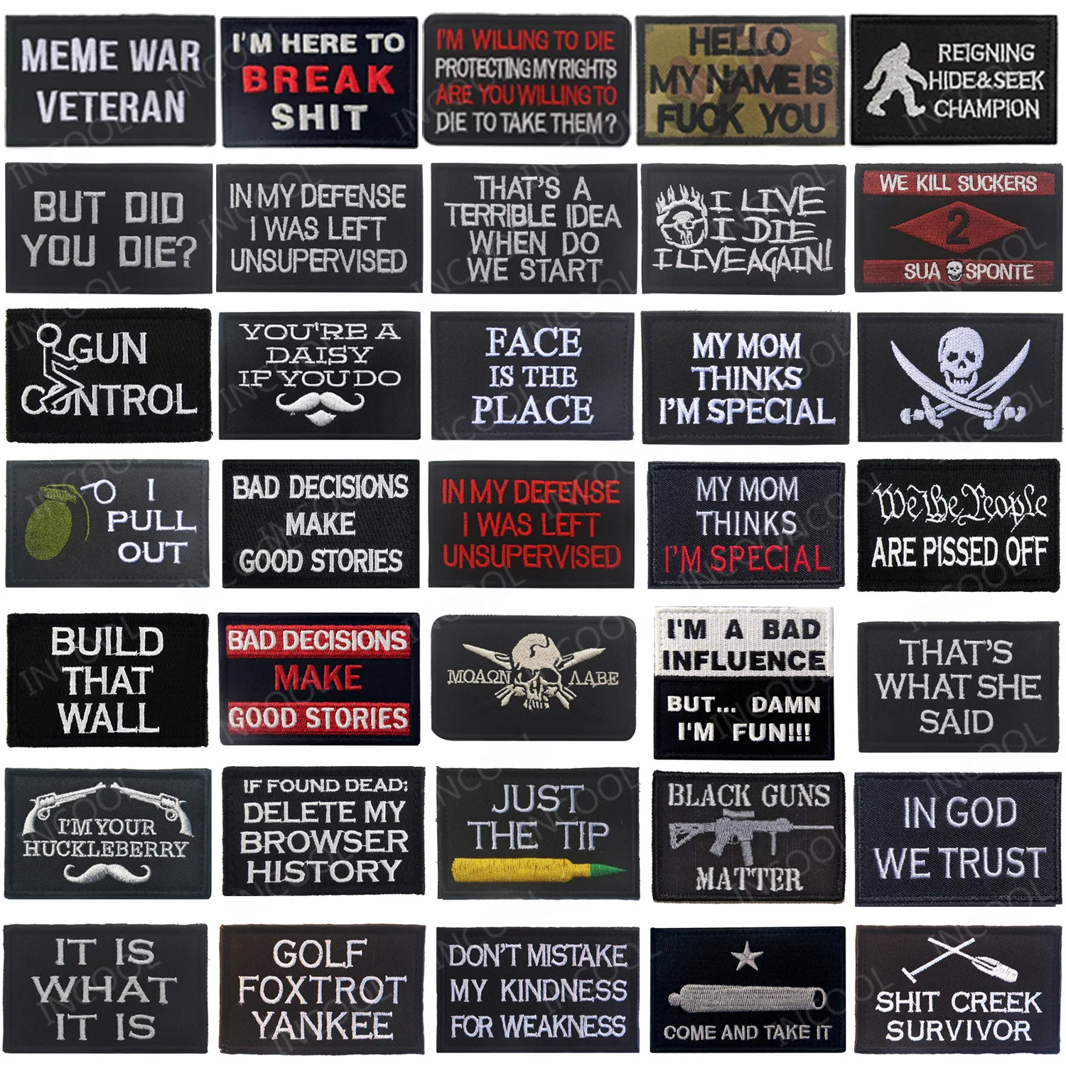 3D Funny Embroidery Patch Military Morale Patches Tactical Combat Appliques Emblem Fastener Hook & Loop Full Embroidered Badges
3D Funny Embroidery Patch Military Morale Patches Tactical Combat Appliques Emblem Fastener Hook & Loop Full Embroidered Badges