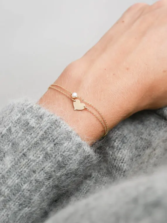 PINJEAS Rose Filling Dainty Pearl with heart Link Bracelet single or sets Delicate Layering Tiny Jewelry presents women
PINJEAS Rose Filling Dainty Pearl with heart Link Bracelet single or sets Delicate Layering Tiny Jewelry presents women