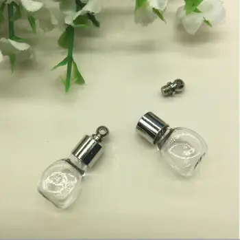 300pcs/lot screw cap 25.5*11.6*10.6mm square cube glass vial pendant perfume essential oil wishing bottle sample jars key chain
300pcs/lot screw cap 25.5*11.6*10.6mm square cube glass vial pendant perfume essential oil wishing bottle sample jars key chain
