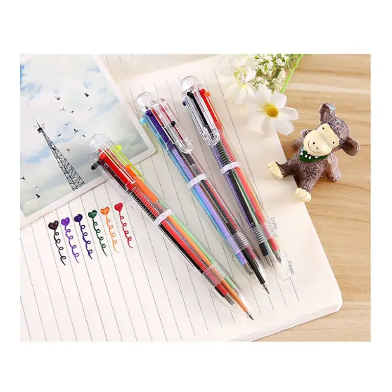 Cartoon Multifunctional Ball Pen Solid 6 Colors in 1 Click Ball Pen for Office School Stationery Supplies 3 Pcs Random Color
Cartoon Multifunctional Ball Pen Solid 6 Colors in 1 Click Ball Pen for Office School Stationery Supplies 3 Pcs Random Color