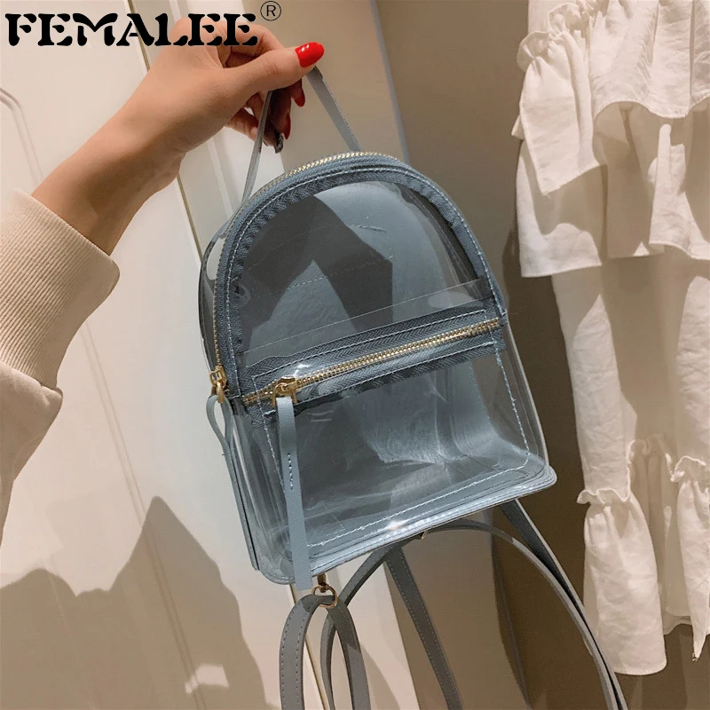 Solid Women Transparent PVC Backpack Knapsack Jelly Travel Daypack Multipurpose Clear Bag Girl Phone Shoulder Sac Laser Mochila
Solid Women Transparent PVC Backpack Knapsack Jelly Travel Daypack Multipurpose Clear Bag Girl Phone Shoulder Sac Laser Mochila