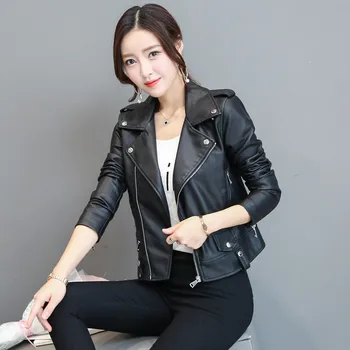 Plus Size 3XL Spring Motorcycle Leather Jacket Women Jaqueta Short Black PU Leather Bomber Jacket Women Basic Coat Outwear C4118
Plus Size 3XL Spring Motorcycle Leather Jacket Women Jaqueta Short Black PU Leather Bomber Jacket Women Basic Coat Outwear C4118