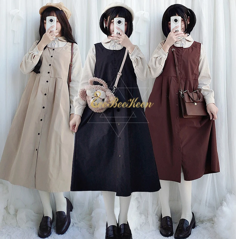 Girls Classical Retro Dress Japanese Anime Cosplay Cute girl Jsk Lolita fairy Dress School Collage Student Knee Skirt With Shirt
Girls Classical Retro Dress Japanese Anime Cosplay Cute girl Jsk Lolita fairy Dress School Collage Student Knee Skirt With Shirt