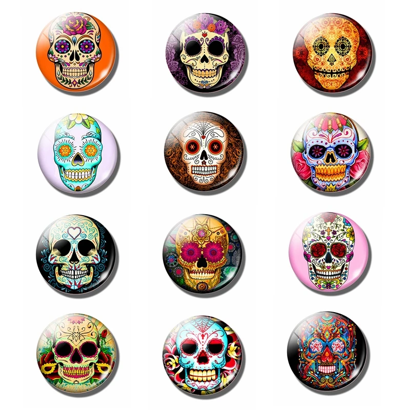 Candy Skull 12pcs 25 MM Fridge Magnet Glass Ornaments Cute Cartoon Refrigerator Magnet Set Lovely Magnetic Stickers Home Decor
Candy Skull 12pcs 25 MM Fridge Magnet Glass Ornaments Cute Cartoon Refrigerator Magnet Set Lovely Magnetic Stickers Home Decor