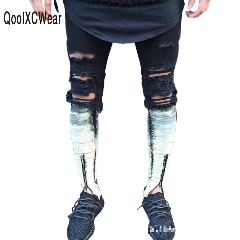 QoolXCWear Zipper Jeans For Men Skinny Destroyed Famous Slim Brand Designer Hip Hop Swag Tyga Black White Patchwork biker Jeans
QoolXCWear Zipper Jeans For Men Skinny Destroyed Famous Slim Brand Designer Hip Hop Swag Tyga Black White Patchwork biker Jeans