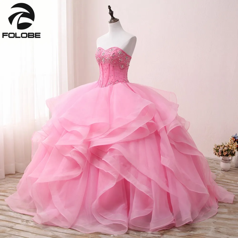 Sweet Organza Strapless Crystal Beading Vestidos De Festa Ruched Ruffles Quinceanera Dresses Backless Ball Gown Prom Gowns
Sweet Organza Strapless Crystal Beading Vestidos De Festa Ruched Ruffles Quinceanera Dresses Backless Ball Gown Prom Gowns