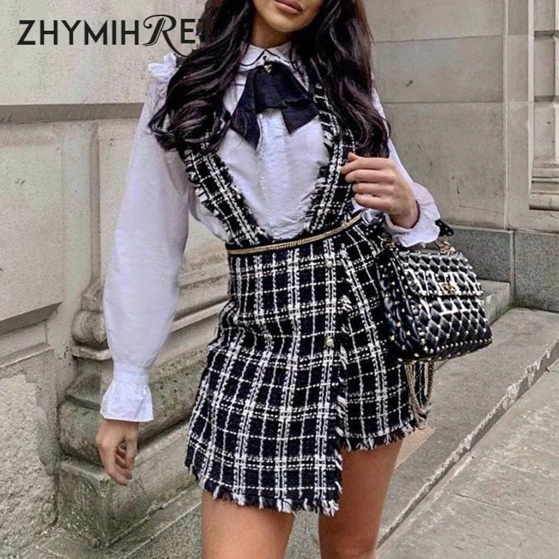 ZHYMIHRET Vintage Black White Plaid Playsuit Zipper Waist Jumpsuit Women's Summer Overalls Macacao Feminino 2019 Elegant Rompers
ZHYMIHRET Vintage Black White Plaid Playsuit Zipper Waist Jumpsuit Women's Summer Overalls Macacao Feminino 2019 Elegant Rompers