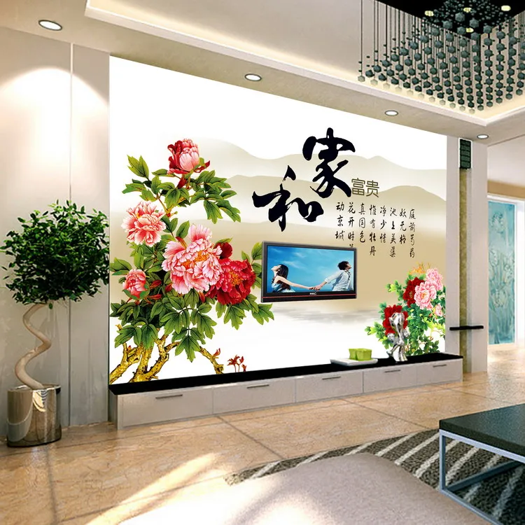 Customized large mural wallpaper wall paper 3d perspective Peony Chinese background living room TV nonwoven fabric wall covering
Customized large mural wallpaper wall paper 3d perspective Peony Chinese background living room TV nonwoven fabric wall covering