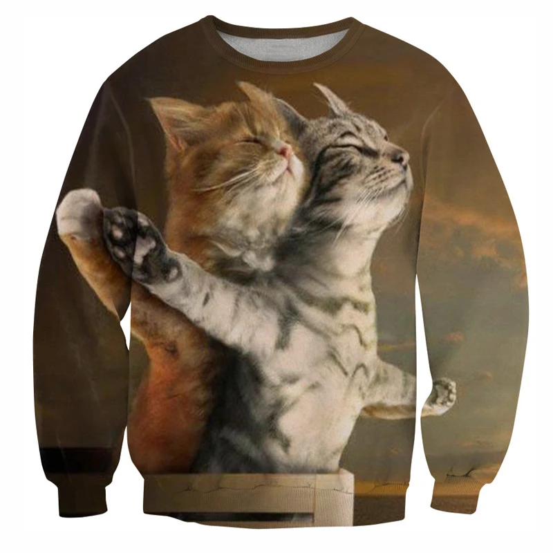 Jeetoo Spring Long Sleeve 3D Cats Sweatshirts Fashion Loose Streetwear O-Neck Print Thin Men Clothes New Arrival
Jeetoo Spring Long Sleeve 3D Cats Sweatshirts Fashion Loose Streetwear O-Neck Print Thin Men Clothes New Arrival