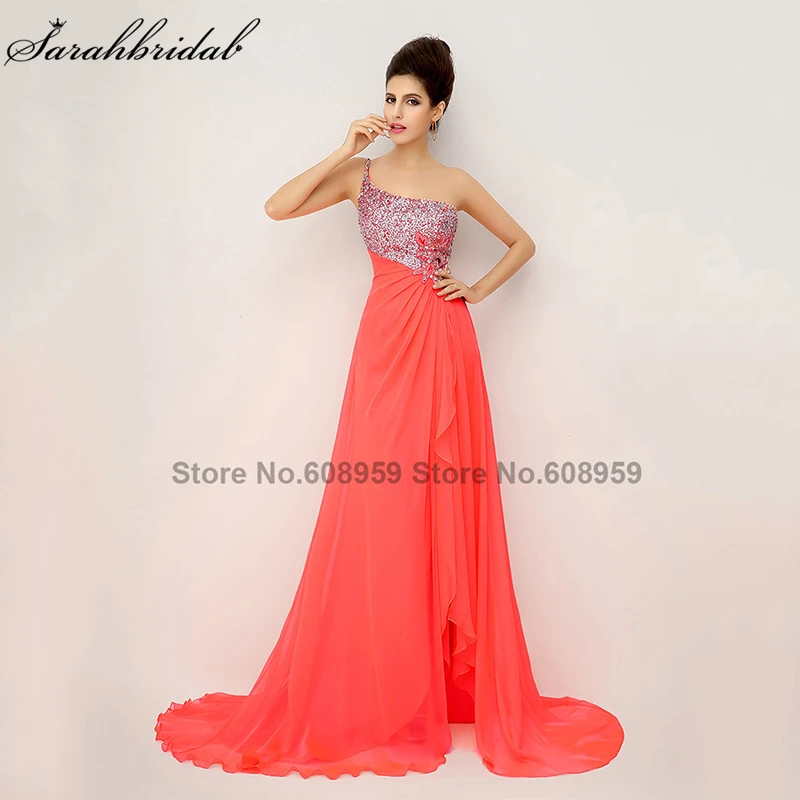 In Stock Elegant One Shoulder Evening Dresses Crystals Sexy High Slit Prom Dresses Pleat Chiffon Sequined Real Sample XU014
In Stock Elegant One Shoulder Evening Dresses Crystals Sexy High Slit Prom Dresses Pleat Chiffon Sequined Real Sample XU014