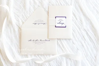 Elegant, Formal Pocketfold Wedding Invitation with Satin Ribbon Monogram - Champagne, Plum, Ivory Invitation-CA0955
Elegant, Formal Pocketfold Wedding Invitation with Satin Ribbon Monogram - Champagne, Plum, Ivory Invitation-CA0955