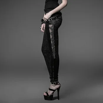 PUNK RAVE Women Gothic Pants Black Fashion High Waist Lace Belt Decration Print Hollow Out Women Pencil Pants
PUNK RAVE Women Gothic Pants Black Fashion High Waist Lace Belt Decration Print Hollow Out Women Pencil Pants