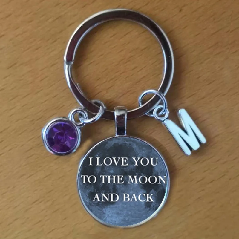 I Love You To The Moon and Back Keyring,Keychain with Birthstone,Initial Birthston Personalized custom
I Love You To The Moon and Back Keyring,Keychain with Birthstone,Initial Birthston Personalized custom