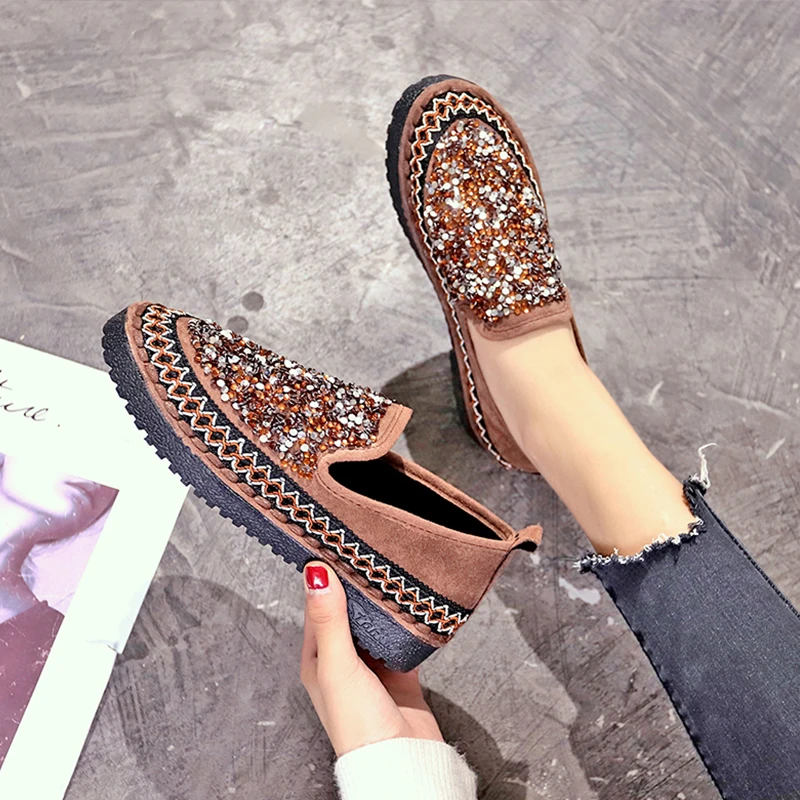 Winter Shoes women cozy flat moccasins mixed colors bling crystal loafer slip-on embroider platform espadrilles new ladies shoes
Winter Shoes women cozy flat moccasins mixed colors bling crystal loafer slip-on embroider platform espadrilles new ladies shoes