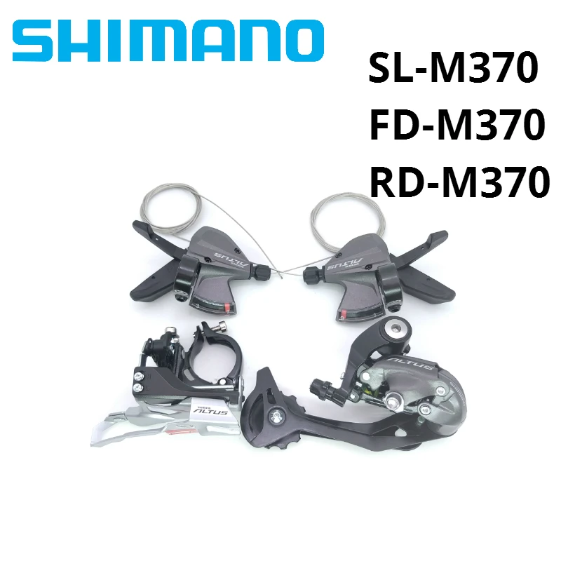 Shimano Altus M370 Derailleurs group contains SL-M370 FD-M370 RD-M370 3x9s 27S 27 Speed shifter levers Front Rear Derailleur
Shimano Altus M370 Derailleurs group contains SL-M370 FD-M370 RD-M370 3x9s 27S 27 Speed shifter levers Front Rear Derailleur