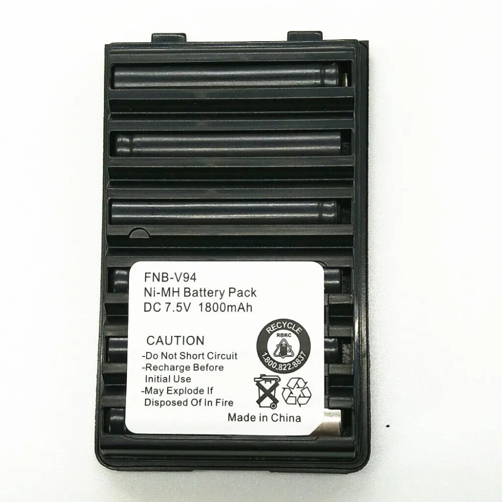 Original 1800mAh 7.5V NI-MH FNB-V94 Ni-MH Battery for Yaesu / Vertex Radio FT-60 FT-60E FT-60R VXA-300,VX-110 VX-120 radio
Original 1800mAh 7.5V NI-MH FNB-V94 Ni-MH Battery for Yaesu / Vertex Radio FT-60 FT-60E FT-60R VXA-300,VX-110 VX-120 radio