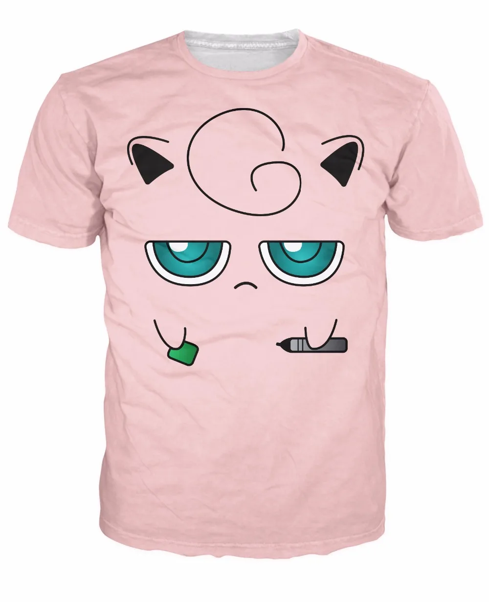 Jigglypuff Face T-Shirt Sexy fairy-type Pokemon Characters t shirt Casual tee Summer fashion clothing tops for men S-5XL R771
Jigglypuff Face T-Shirt Sexy fairy-type Pokemon Characters t shirt Casual tee Summer fashion clothing tops for men S-5XL R771