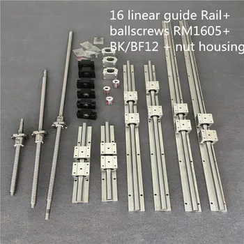 3 ballscrew SFU1605-350/750/1550+3BK/BF12 & 3set BK/BF12 & 6pcs SBR16 Linear Guide rails & 3 couplers for CNC Kit
3 ballscrew SFU1605-350/750/1550+3BK/BF12 & 3set BK/BF12 & 6pcs SBR16 Linear Guide rails & 3 couplers for CNC Kit