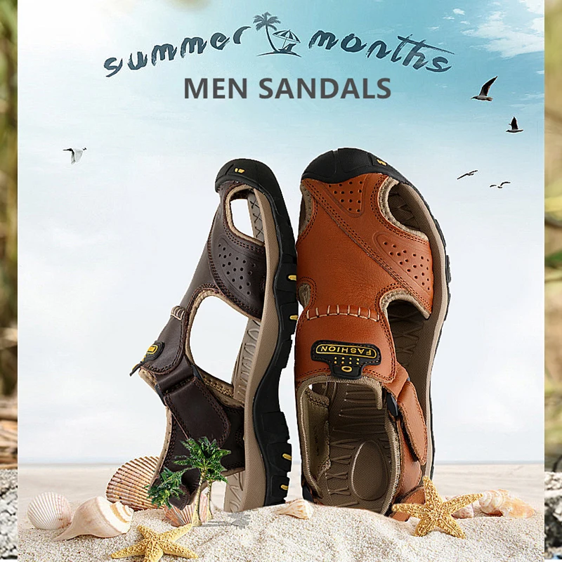 Men Summer Sandals Genuine Leather Casual Shoes Man Roman Style Beach Sandals Brand Men Summer Shoes Big Size 39-46
Men Summer Sandals Genuine Leather Casual Shoes Man Roman Style Beach Sandals Brand Men Summer Shoes Big Size 39-46