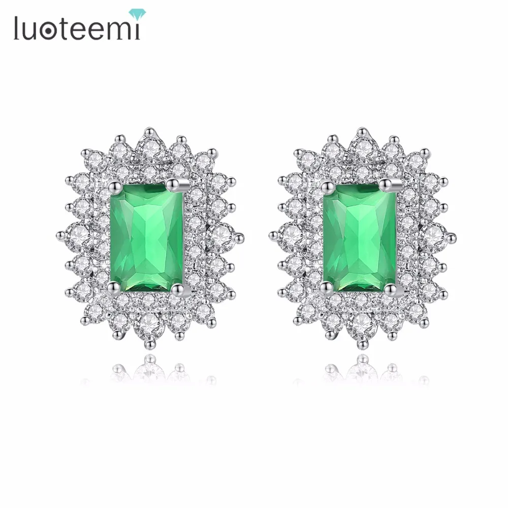 LUOTEEMI Fashion Geometric Cubic Zirconia Paved Stud Earrings for Women Costume White Gold Color Wedding Party Earring Oorbellen
LUOTEEMI Fashion Geometric Cubic Zirconia Paved Stud Earrings for Women Costume White Gold Color Wedding Party Earring Oorbellen