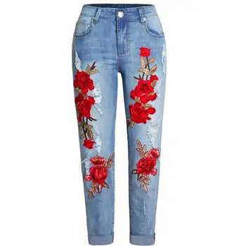Plus Size 26-31!2020 new Stretchy Ripped Jeans With Scuffs 3D Embroidery Flowers Women loose jeans
Plus Size 26-31!2020 new Stretchy Ripped Jeans With Scuffs 3D Embroidery Flowers Women loose jeans