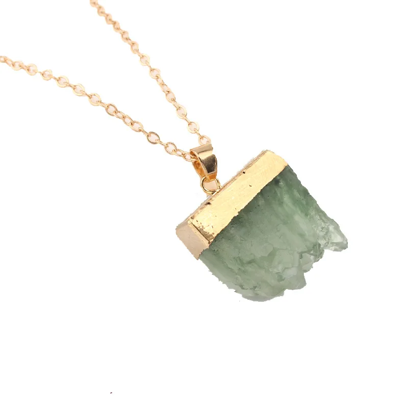 BELLAHYDIARY Bijoux Resin Irregular Stone Choker Chain Necklace Women Jewelry Gold Color Pink Green Necklaces Pendientes 2019 (6)