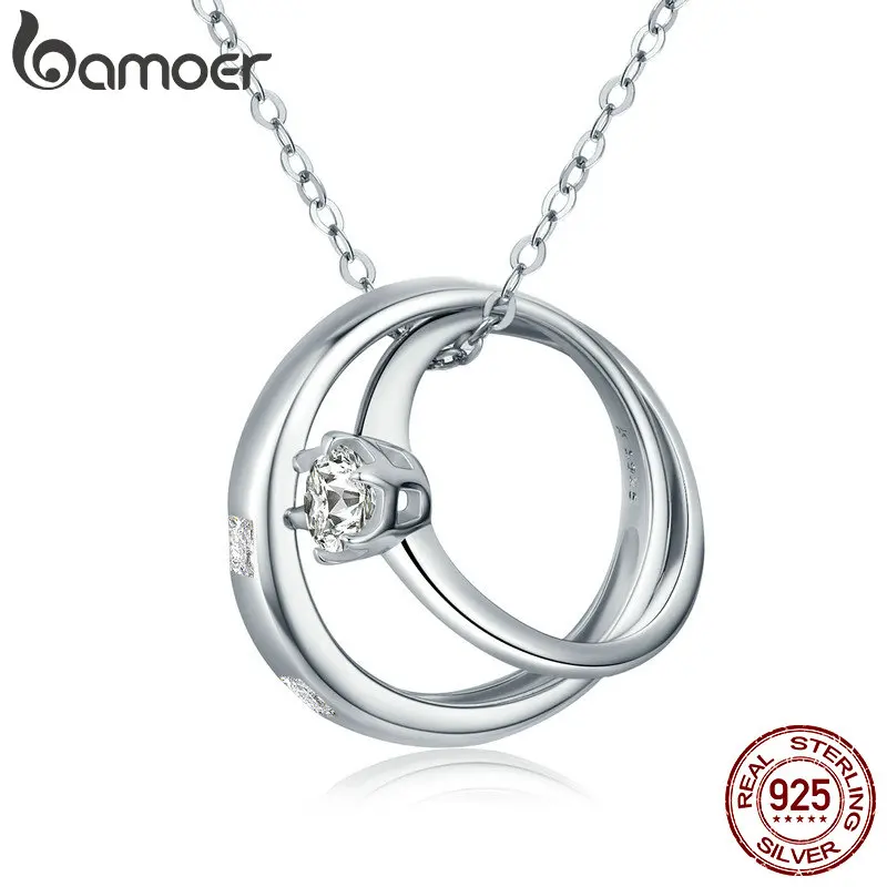 BAMOER Romantic New 925 Sterling Silver Double Bell Clear CZ Wedding Pendant Necklace for Women Sterling Silver Jewelry SCN212
BAMOER Romantic New 925 Sterling Silver Double Bell Clear CZ Wedding Pendant Necklace for Women Sterling Silver Jewelry SCN212