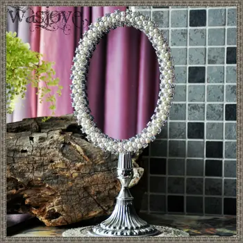 vintage princess silver zinc alloy metal desktop makeup mirror dressing cosmetic mirror with pearl decorative desk set 468A
vintage princess silver zinc alloy metal desktop makeup mirror dressing cosmetic mirror with pearl decorative desk set 468A