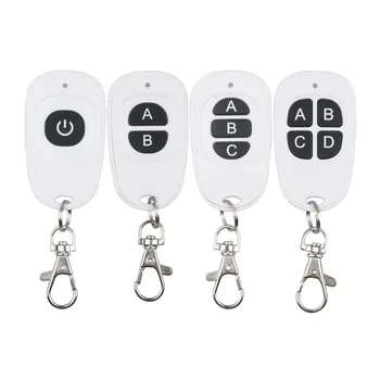 Waterproof RF Remote Control RF Radio Transmitter TX 1/2/3/4 Button White Color Wireless Remote 315Mhz/433Mhz 5PCS/Lot
Waterproof RF Remote Control RF Radio Transmitter TX 1/2/3/4 Button White Color Wireless Remote 315Mhz/433Mhz 5PCS/Lot