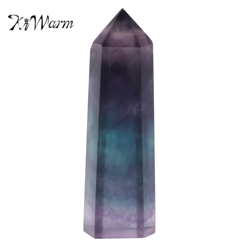 KiWarm 100g Natural Green Purple Fluorite Quartz Crystal Wand Point Healing Home Table Stone Decor Ornament
KiWarm 100g Natural Green Purple Fluorite Quartz Crystal Wand Point Healing Home Table Stone Decor Ornament