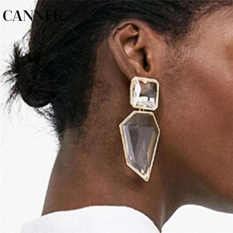 CANNER Geometric Acrylic Statement Drop Earrings for Women Trendy OL Style Transparent stone ZA earrings golden edges brincos R4
CANNER Geometric Acrylic Statement Drop Earrings for Women Trendy OL Style Transparent stone ZA earrings golden edges brincos R4