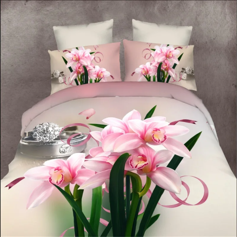 3D Bedding set Rose Lily gift Petals Duvet cover Queen 3d large printing quilt cover/bed sheet/pillow case Home Textile Bedlinen
3D Bedding set Rose Lily gift Petals Duvet cover Queen 3d large printing quilt cover/bed sheet/pillow case Home Textile Bedlinen