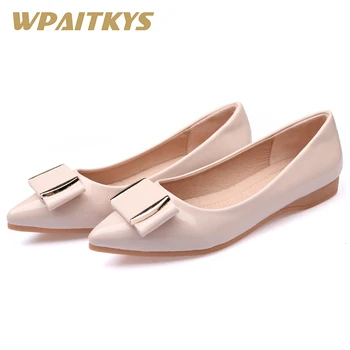 2018 Pointed Toe Leather Women Shoes Red Gray Apricot Fashion Butterfly-knot Metal Decoration Flat Casual Shoes Women Wedding
2018 Pointed Toe Leather Women Shoes Red Gray Apricot Fashion Butterfly-knot Metal Decoration Flat Casual Shoes Women Wedding