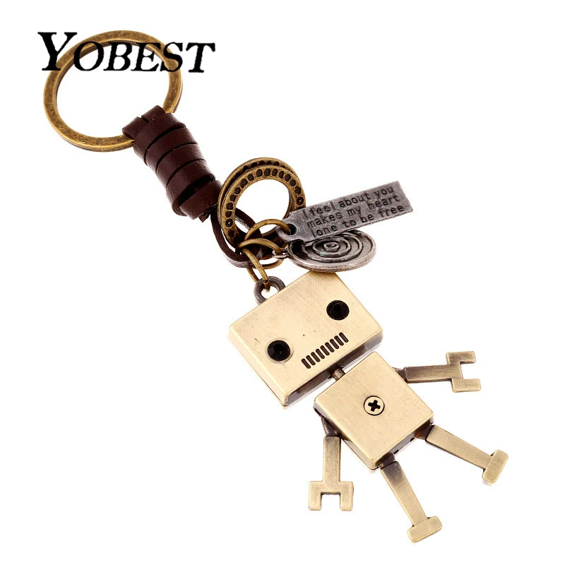 YOBEST 2018 Hand-woven leather keychain mobile alloy robot creative leather key chain wholesale
YOBEST 2018 Hand-woven leather keychain mobile alloy robot creative leather key chain wholesale