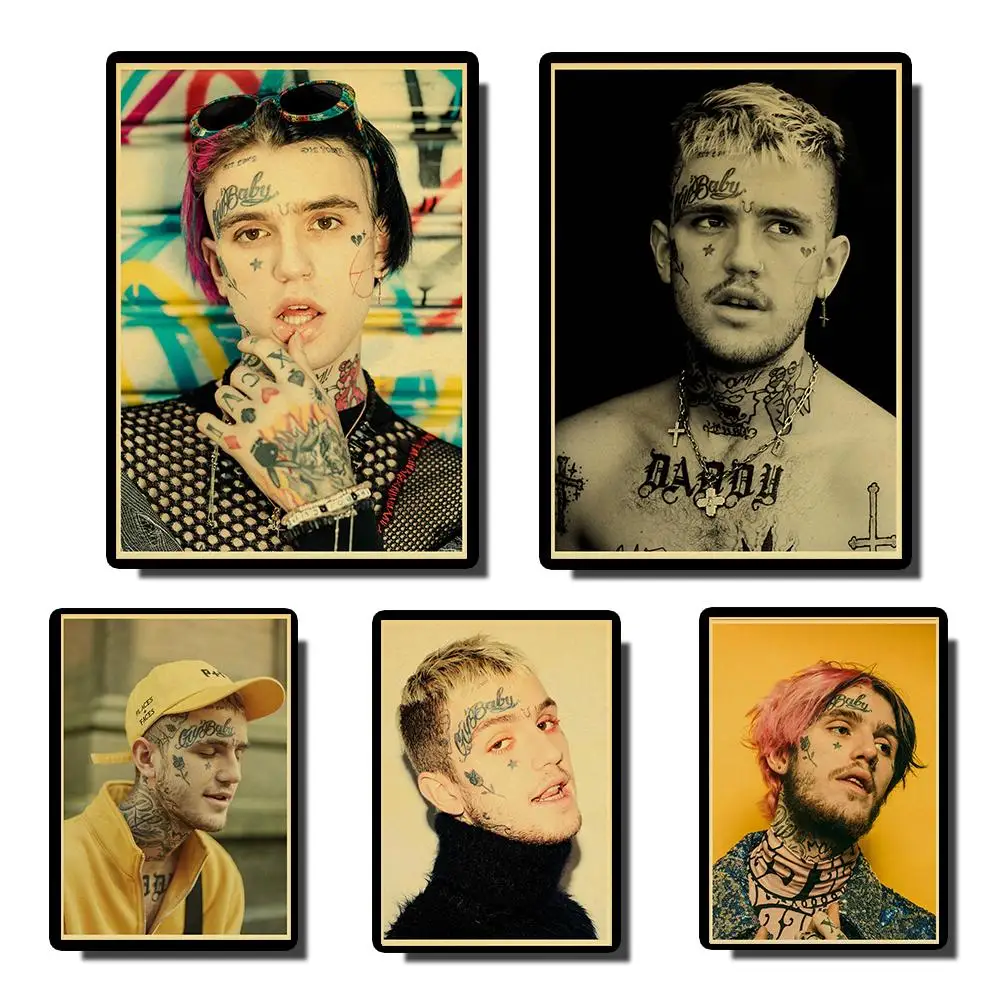 Rapper Lil Peep Vintage poster art Painting Paper Poster Wall Painting Paper Poste For Living Room Home coffee bar
Rapper Lil Peep Vintage poster art Painting Paper Poster Wall Painting Paper Poste For Living Room Home coffee bar