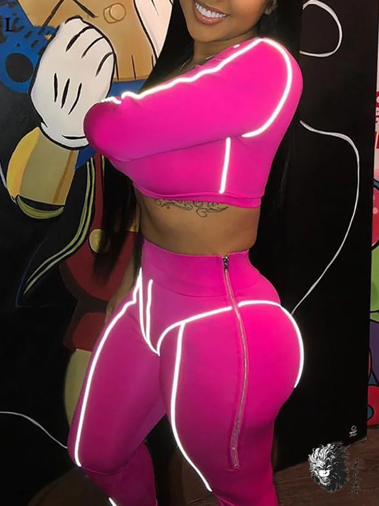 Celebrity Fluorescence Suit 2019 Summer Women's 2 Piece Sporting Set Female Sexy Fitness Black Orange Long Sleeve Crop Top Set
Celebrity Fluorescence Suit 2019 Summer Women's 2 Piece Sporting Set Female Sexy Fitness Black Orange Long Sleeve Crop Top Set